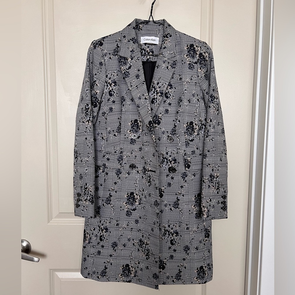 Calvin Klein Floral Coat Sz 4P